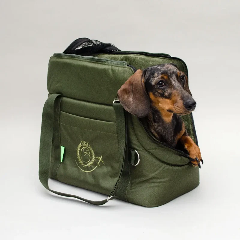 Hundeflugtasche AIR Lunch & Dinner – Oliv