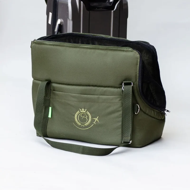 Hundeflugtasche AIR Lunch & Dinner – Oliv