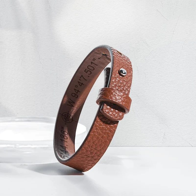 Personalisierte Armbänder für Männer - Geheime Koordinaten Geschenke