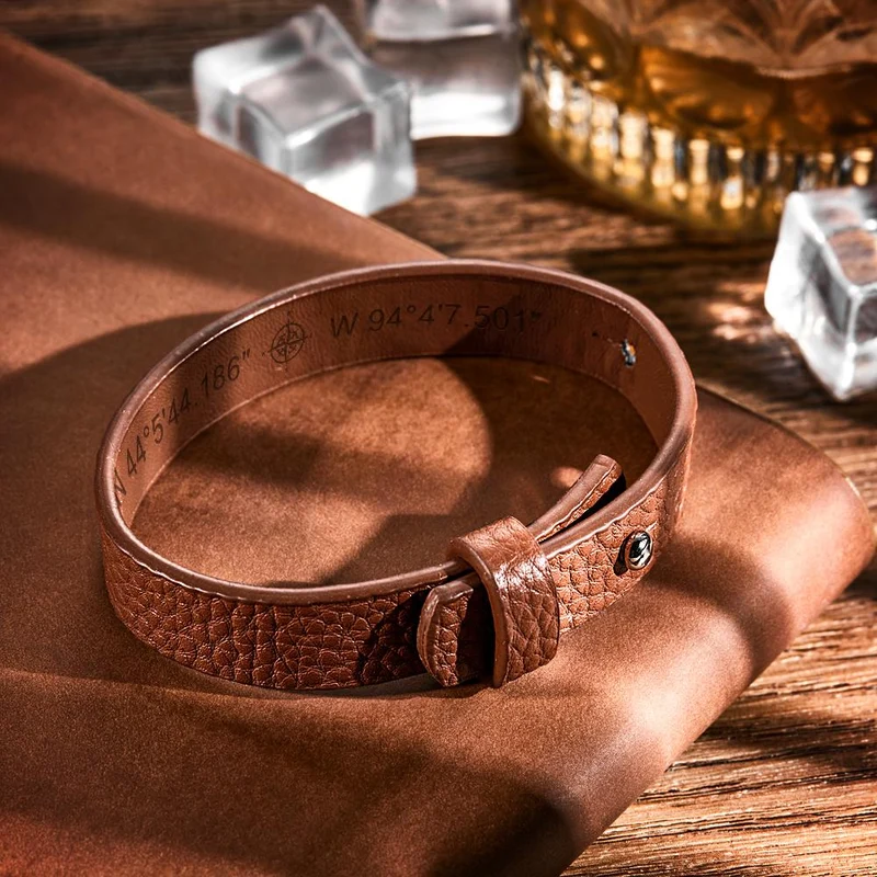 Personalisierte Armbänder für Männer - Geheime Koordinaten Geschenke
