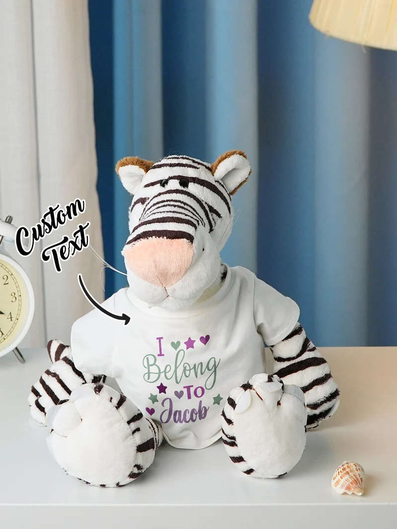 Personalisierte Tier Plüsch Kuscheltier Geburt Ankündigung Geschenk für Baby Shower