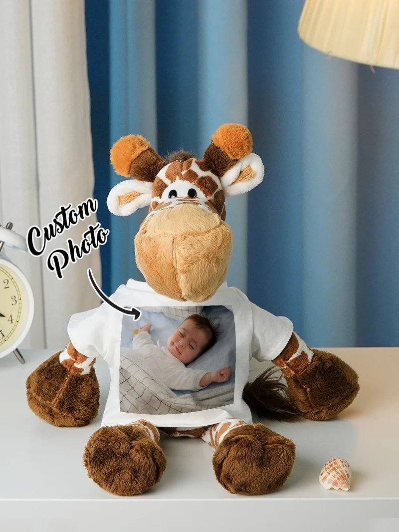 Personalisierte Tier Plüsch Kuscheltier Geburt Ankündigung Geschenk für Baby Shower