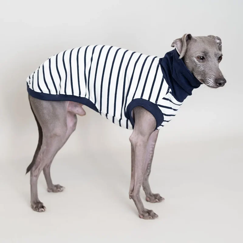 Hundeshirt "BRETAGNE" off white-streifen