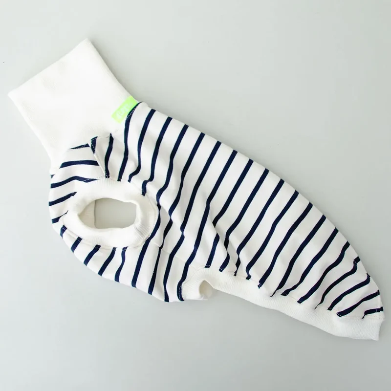 Hundeshirt "BRETAGNE" off white-streifen