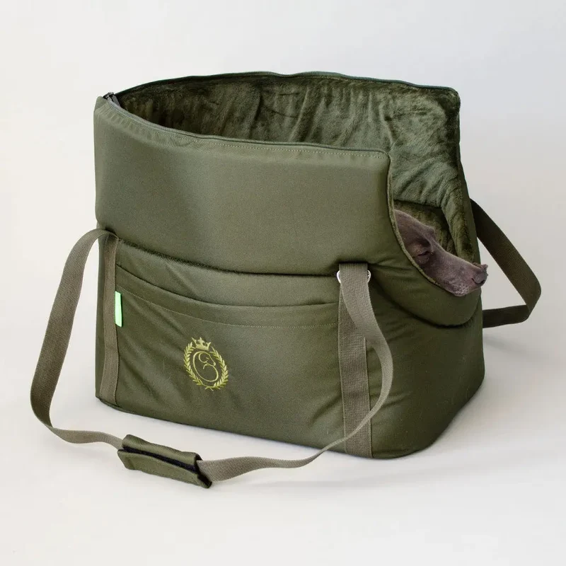 Die Hundetasche "lunch & dinner forest" oliv
