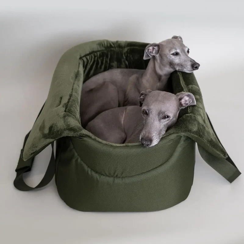 Die Hundetasche "lunch & dinner forest" oliv