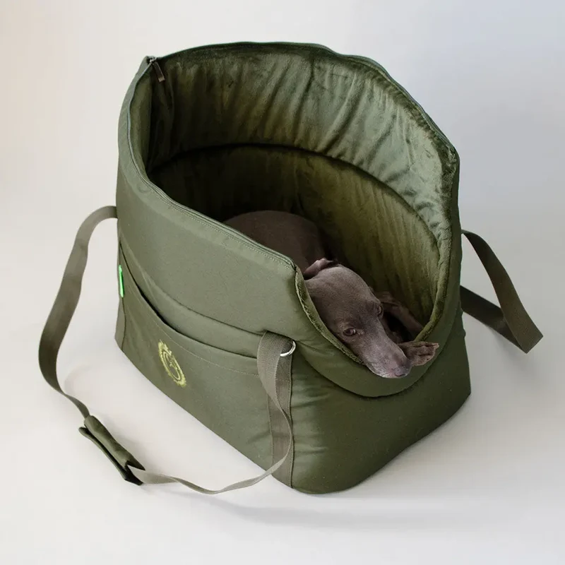 Die Hundetasche "lunch & dinner forest" oliv