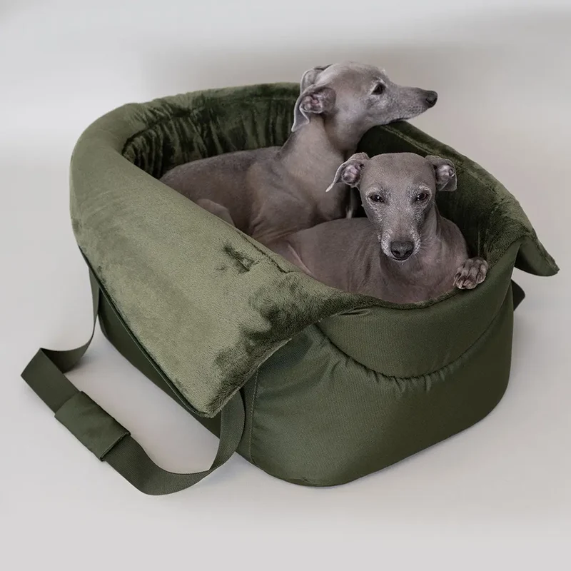 Die Hundetasche "lunch & dinner forest" oliv