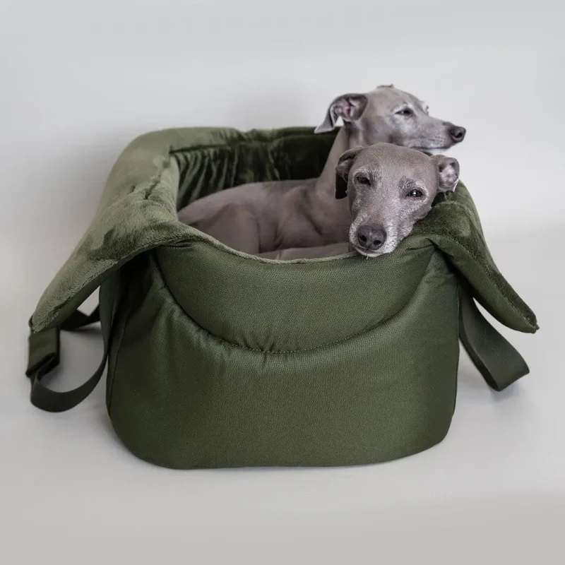 Die Hundetasche "lunch & dinner forest" oliv