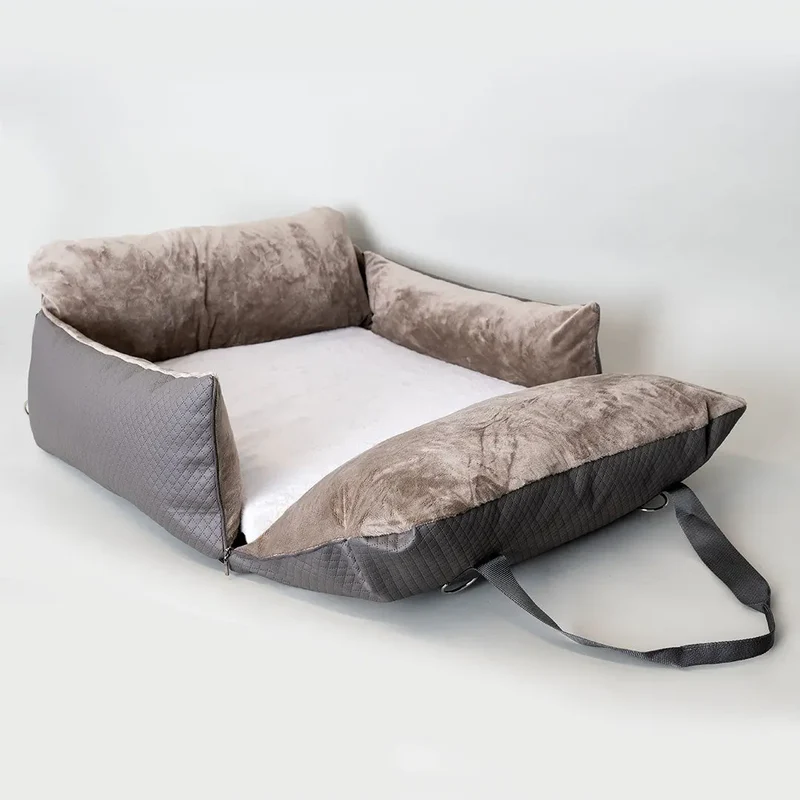 Hundeautositz „Travelbed" – XXXL Creme, bis 35 kg