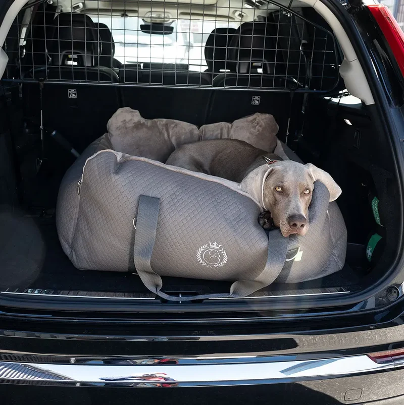 Hundeautositz „Travelbed" – XXXL Creme, bis 35 kg