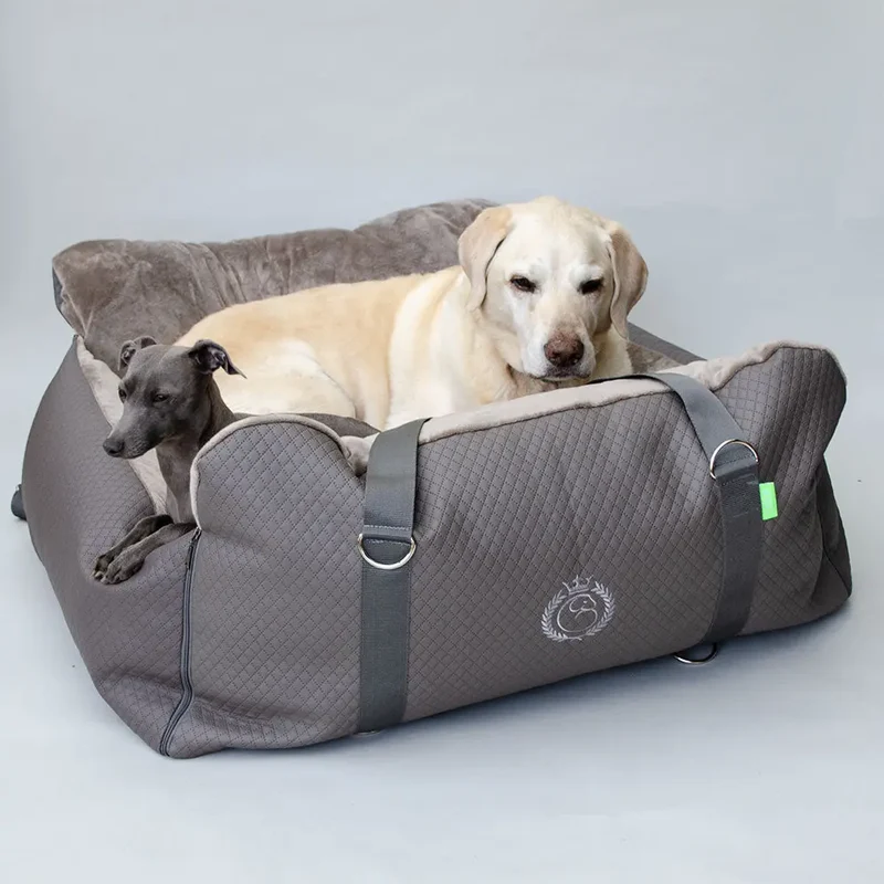 Hundeautositz „Travelbed" – XXXL Creme, bis 35 kg