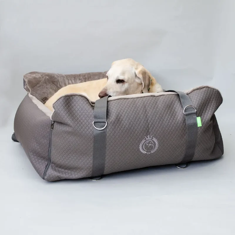 Hundeautositz „Travelbed" – XXXL Creme, bis 35 kg
