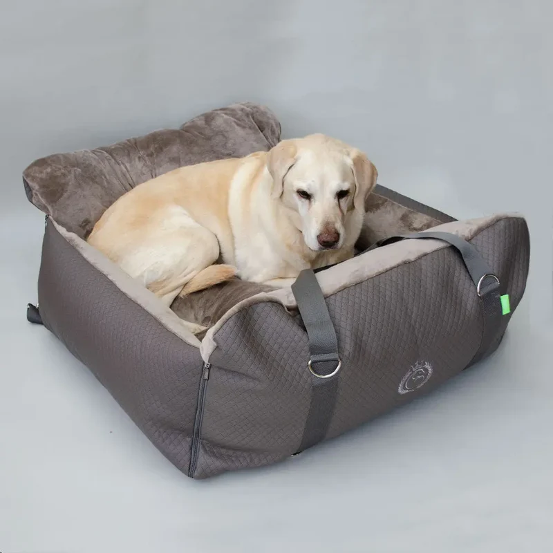 Hundeautositz „Travelbed" – XXXL Creme, bis 35 kg