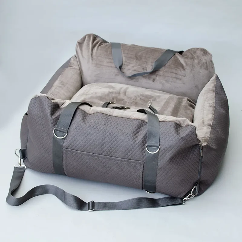 Hundeautositz „Travelbed" – XXXL Creme, bis 35 kg