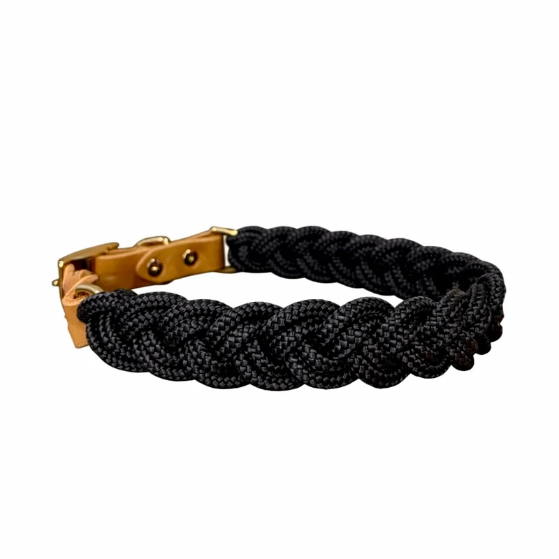 Geflochtenes Halsband - schwarz