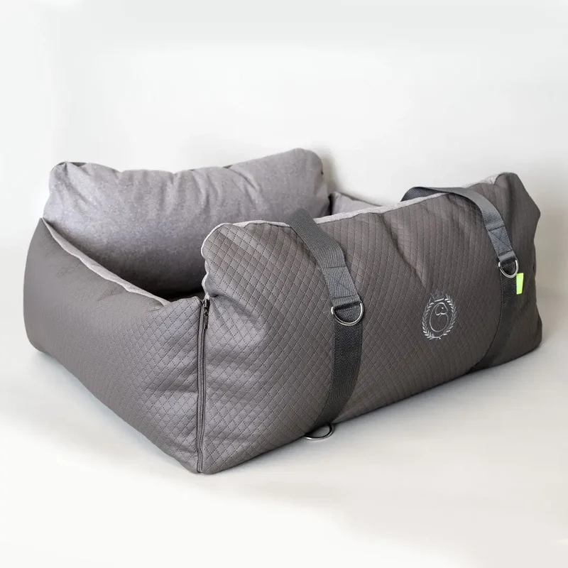 Hundeautositz „Travelbed" – XXXL Grau, bis 35 kg