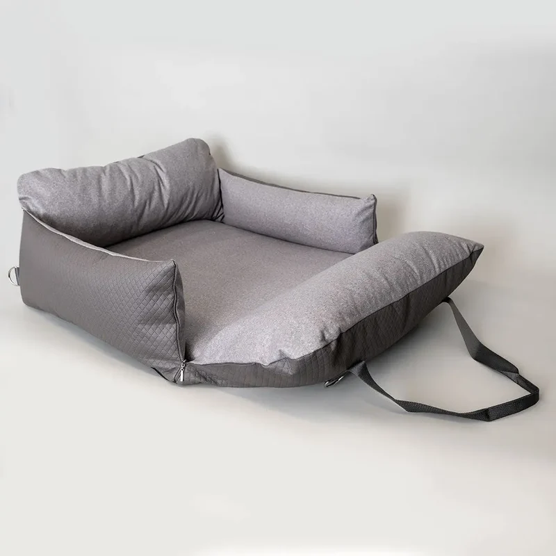 Hundeautositz „Travelbed" – XXXL Grau, bis 35 kg