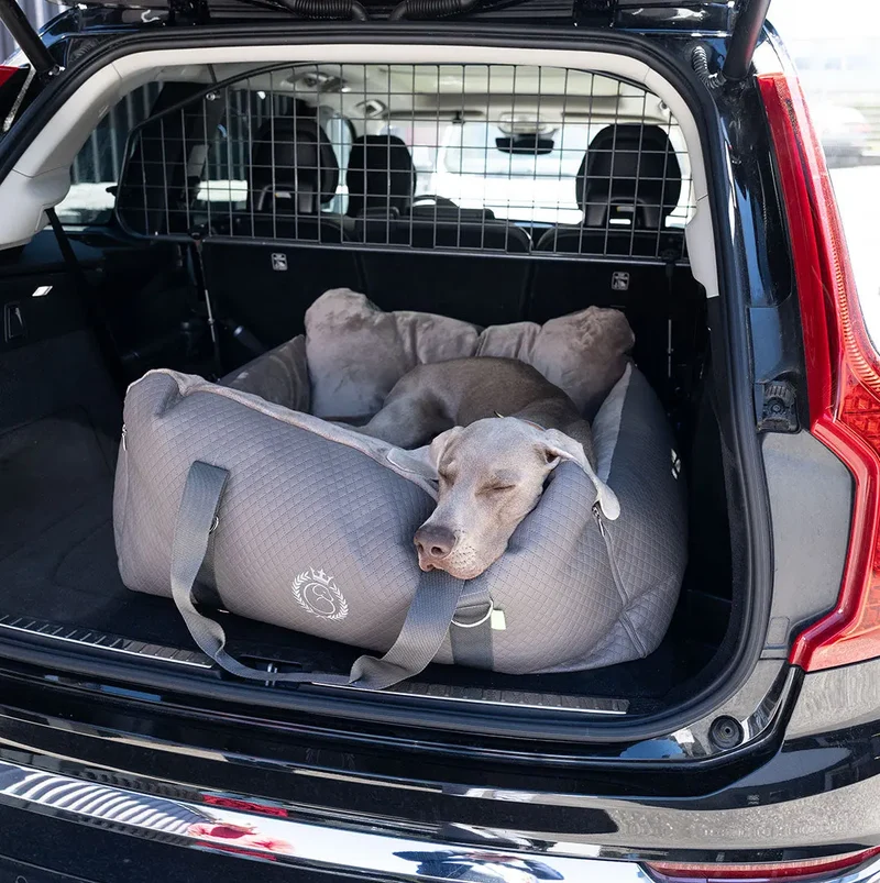 Hundeautositz „Travelbed" – XXXL Grau, bis 35 kg