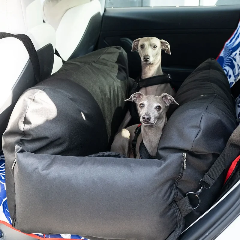 Hundeautositz „Black Magic" – XXL-LONG