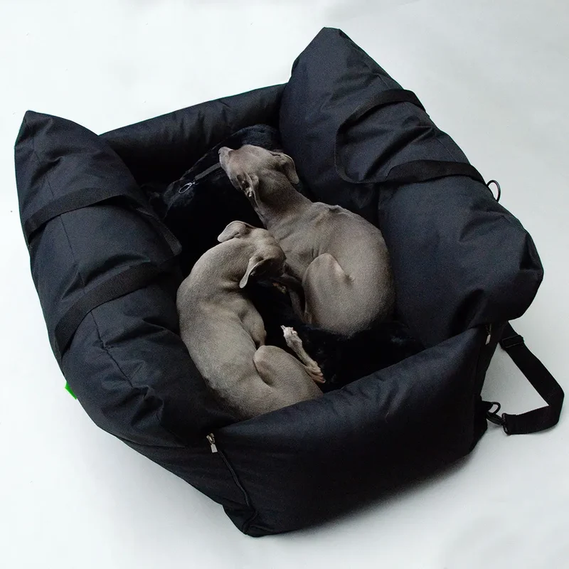 Hundeautositz „Black Magic" – XXL-LONG