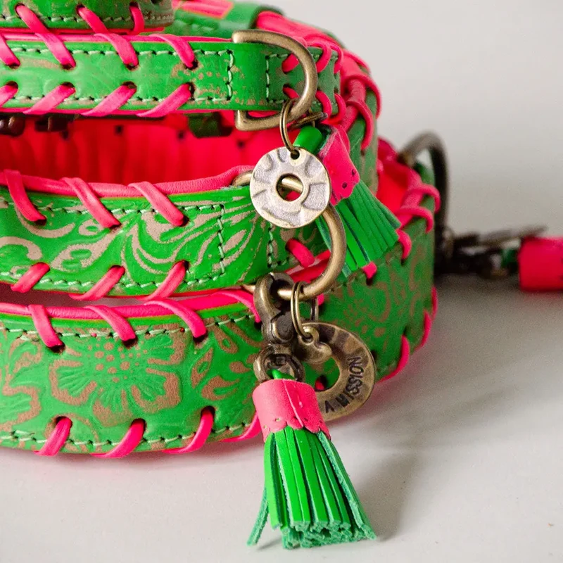 Halsband im Boho Look - "ibiza lounge BIG" - melon