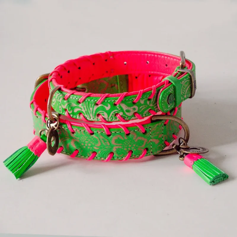 Halsband im Boho Look - "ibiza lounge BIG" - melon