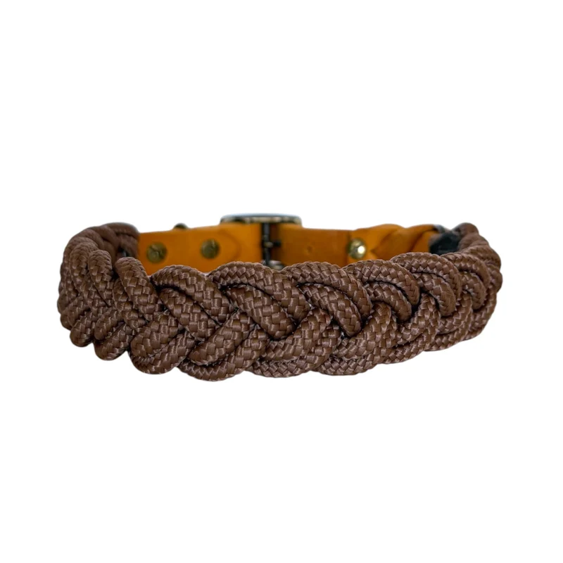 Geflochtenes Halsband - braun