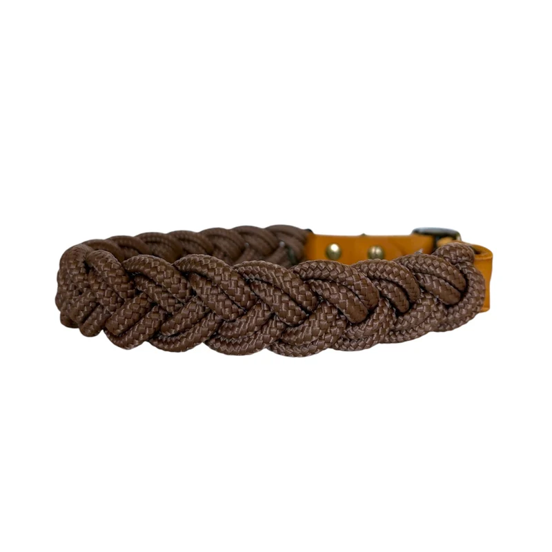 Geflochtenes Halsband - braun