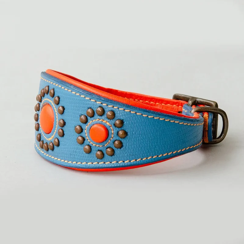Hundehalsband für Windhunde - "Longnose Blue Sky"