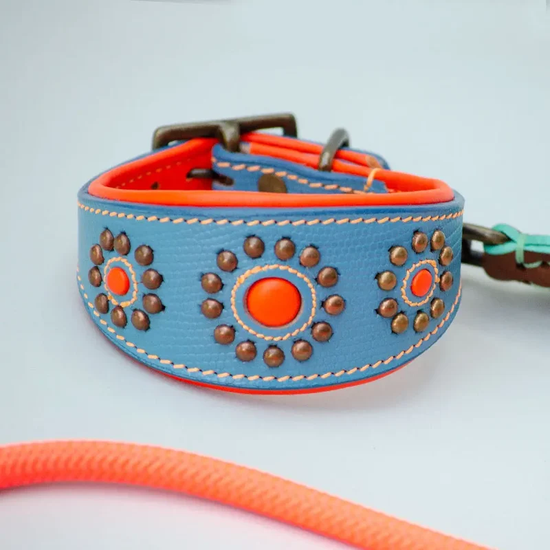Hundehalsband für Windhunde - "Longnose Blue Sky"