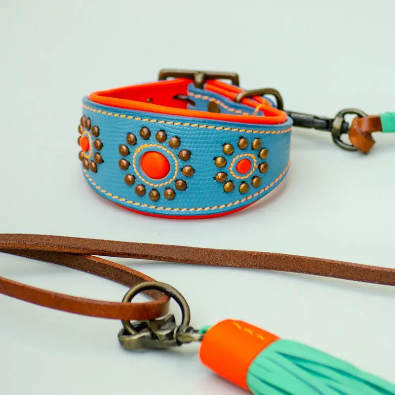 Hundehalsband für Windhunde - "Longnose Blue Sky"