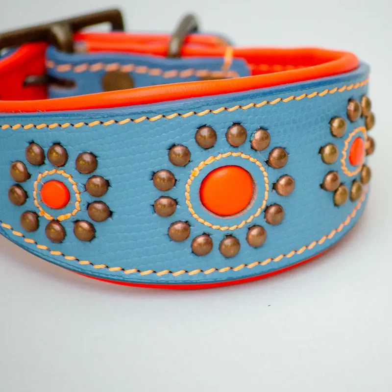 Hundehalsband für Windhunde - "Longnose Blue Sky"