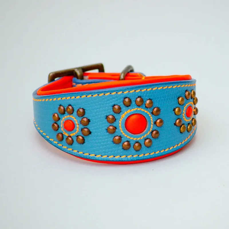 Hundehalsband für Windhunde - "Longnose Blue Sky"
