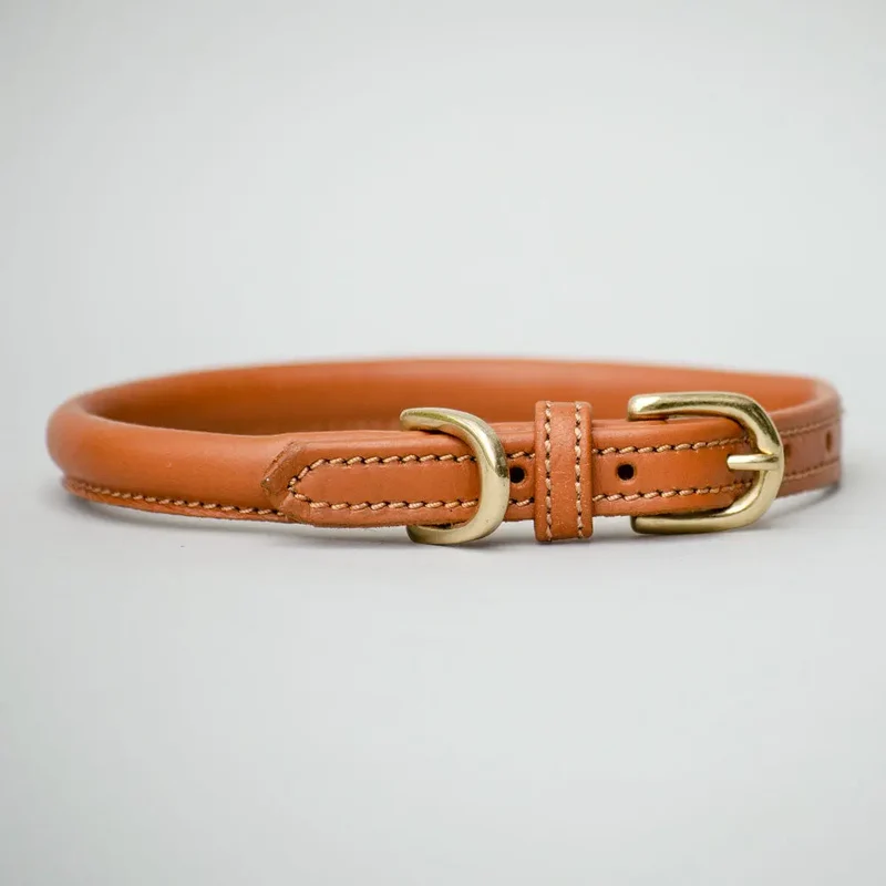 Hundehalsband aus Leder "simply chic" - London Tan