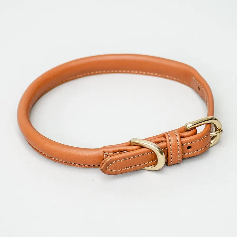 Hundehalsband aus Leder "simply chic" - London Tan