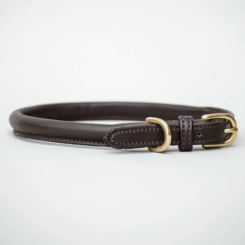 Hundehalsband aus Leder "simply chic" - braun
