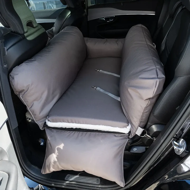 Hundeautositz „Travel Expert" – XXL-LONG Taupe