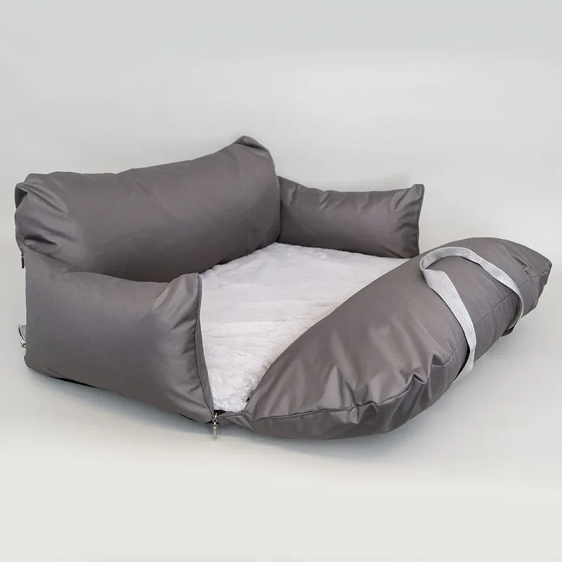 Hundeautositz „Travel Expert" – XXL-LONG Taupe