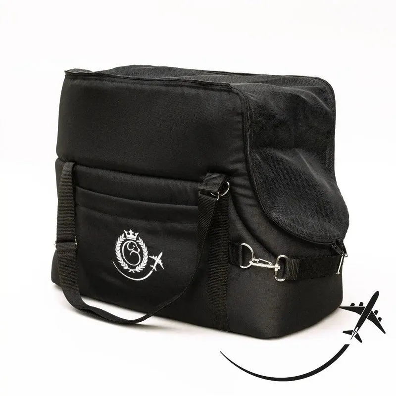 Hundeflugtasche "AIR XL-LONG" Lunch & Dinner - black