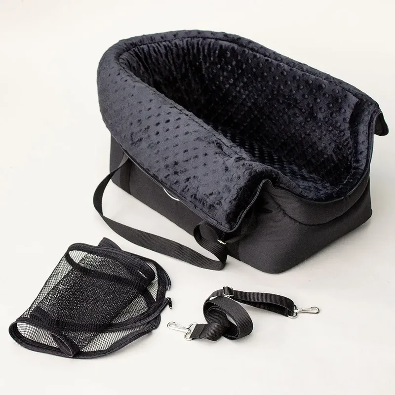 Hundeflugtasche "AIR XL-LONG" Lunch & Dinner - black
