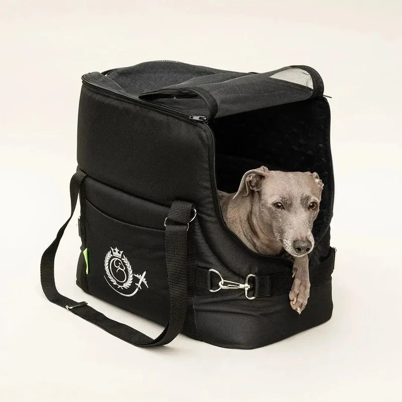 Hundeflugtasche "AIR XL-LONG" Lunch & Dinner - black