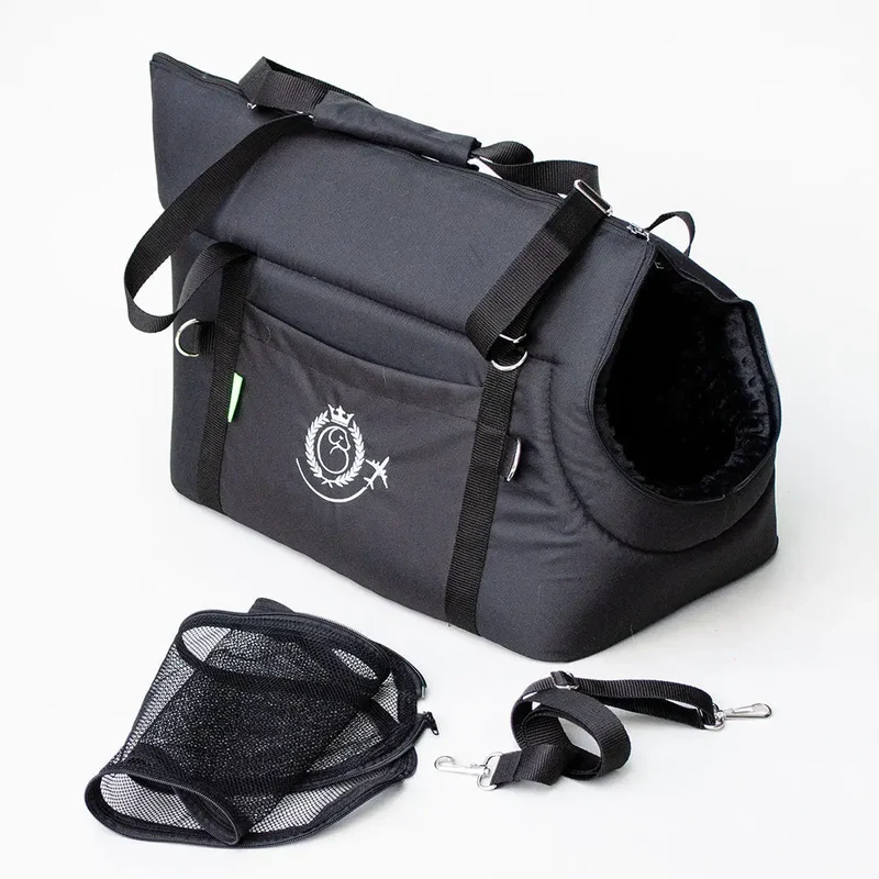 Hundeflugtasche "AIR XL-LONG" Lunch & Dinner - black