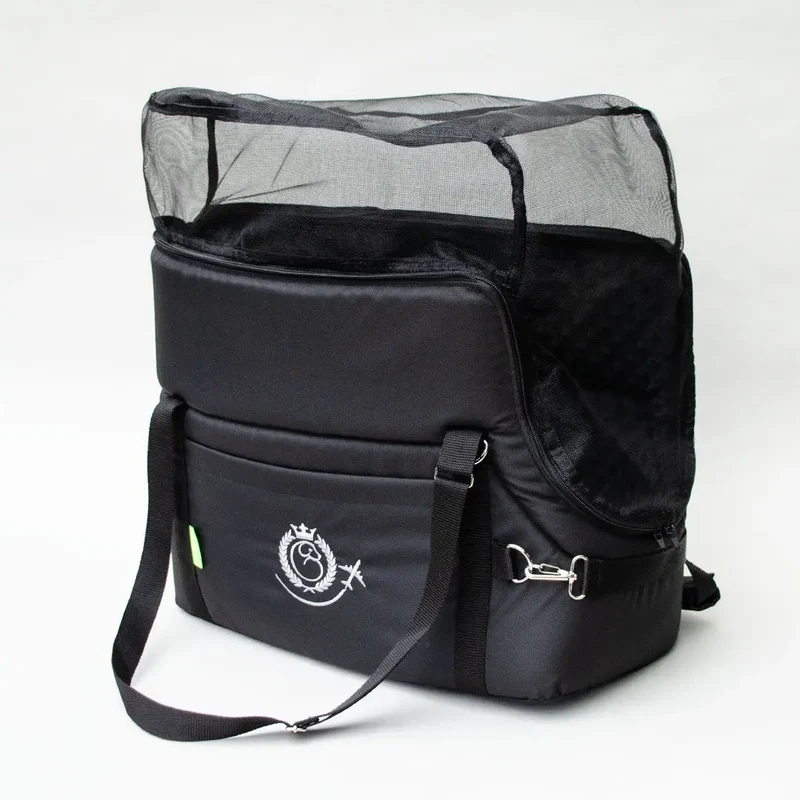 Hundeflugtasche "AIR XL-LONG" Lunch & Dinner - black