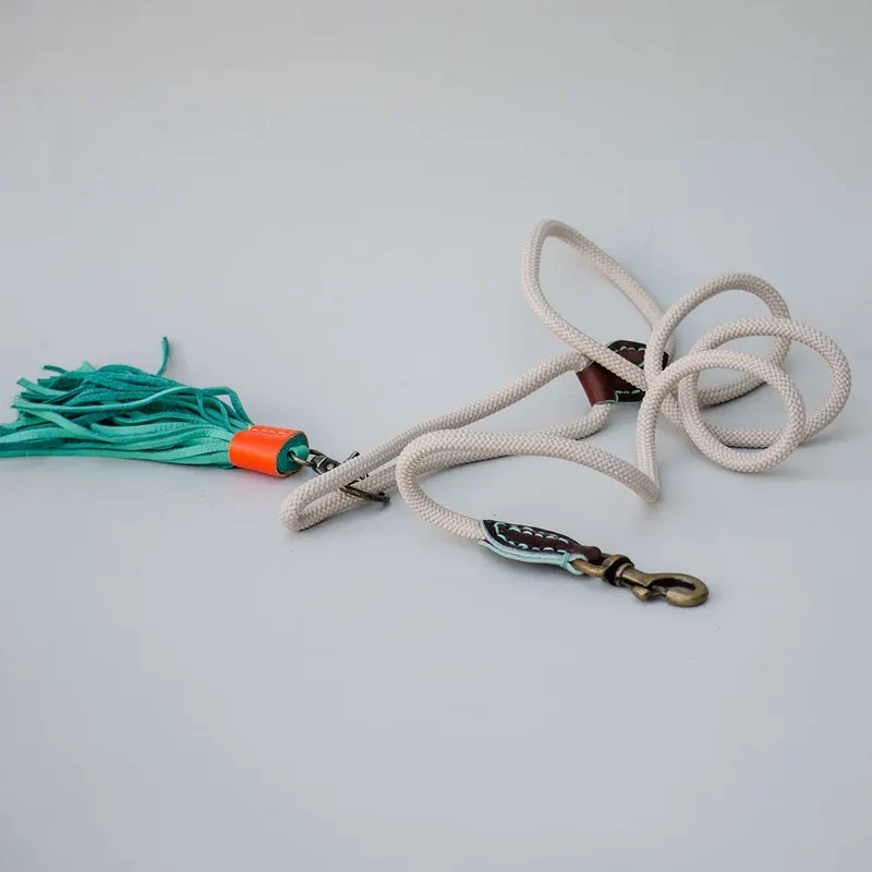 Bohemian Führleine - "white sands leash SLIM"