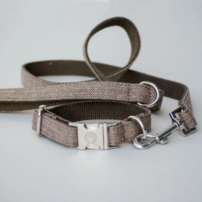 Hundeleine „Balmoral“ in beige