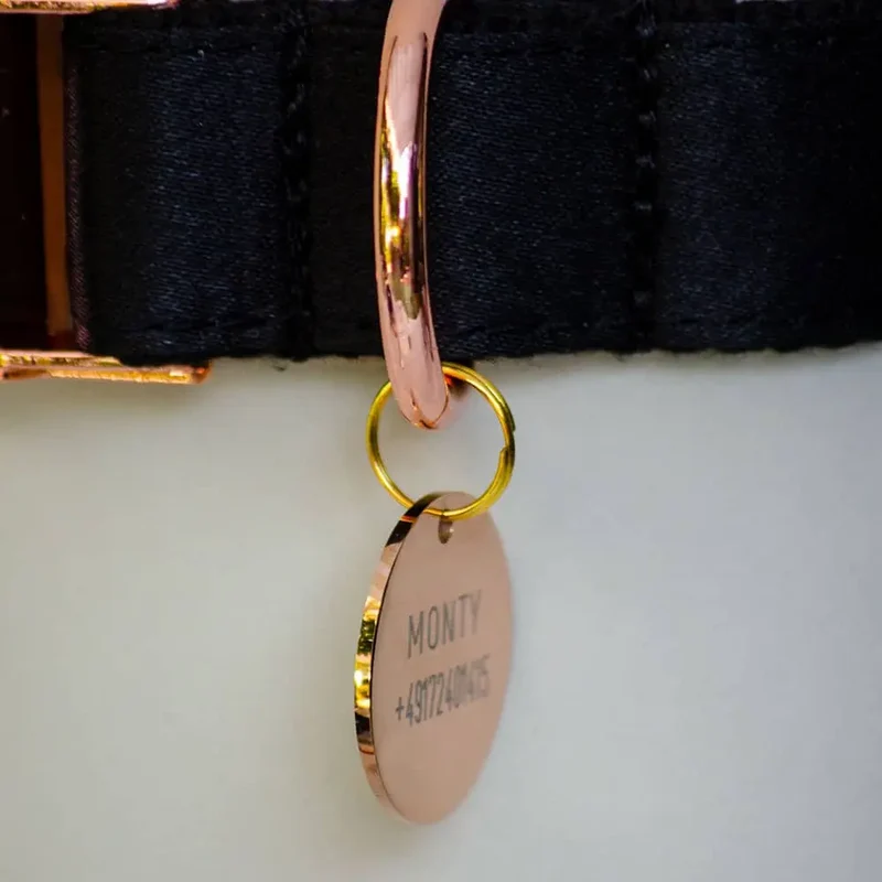 personalisierte Haustiermarke "Rosé Gold" - 4legs.de