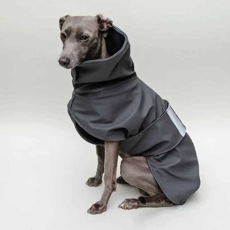 Warmer Hunde-Regenmantel "Safe From Rain" anthrazit