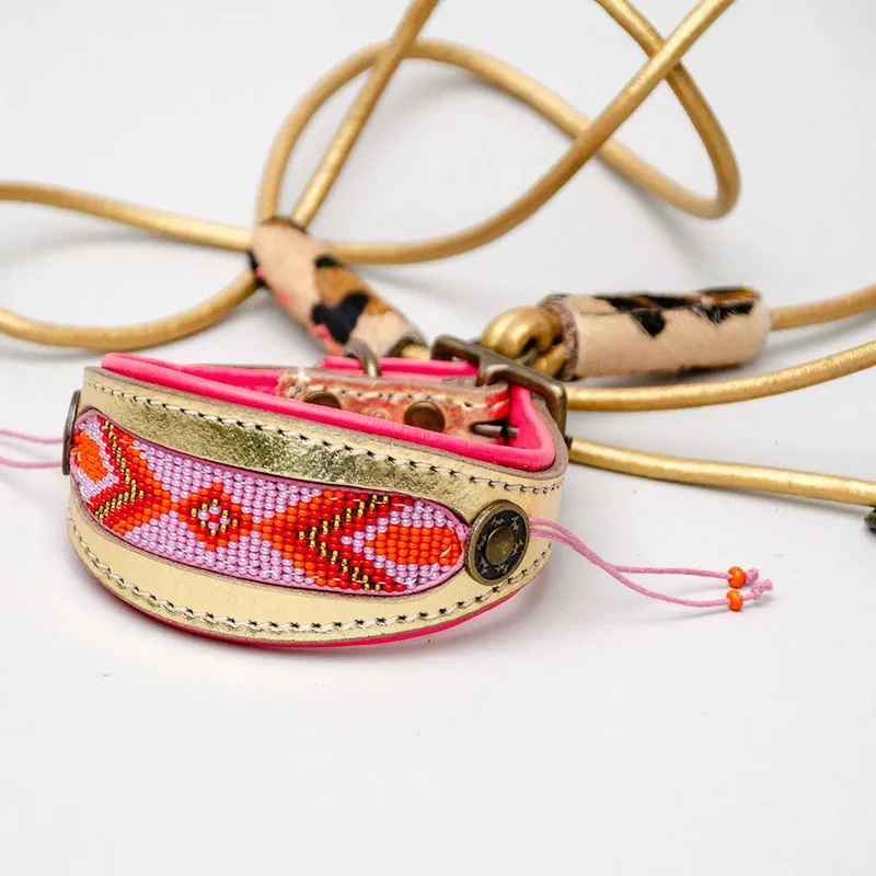 Boho Leine für kleine Hunde- "Goldie"