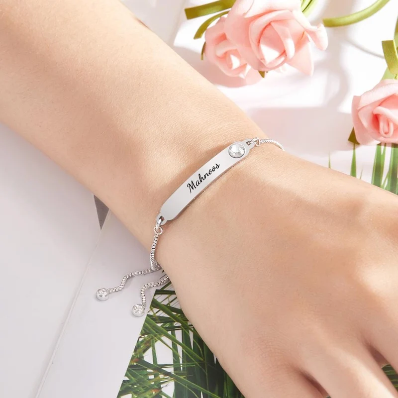 Namensarmband mit Strass - Geschenkidee